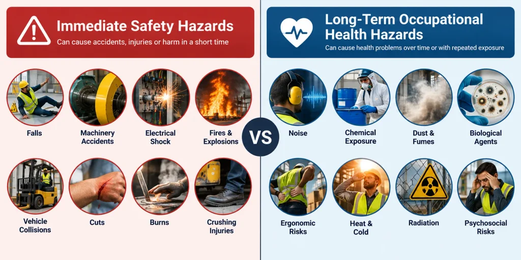 Immediate vs Long Term Workplace Hazards