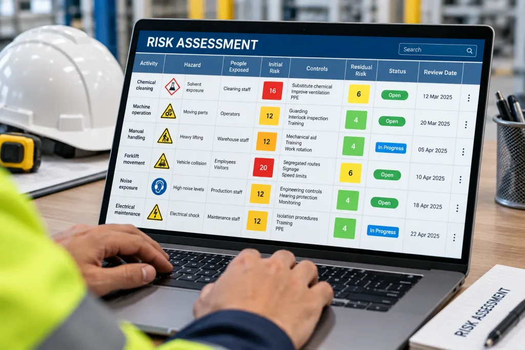 Workplace Risk Assessment Dashboard
